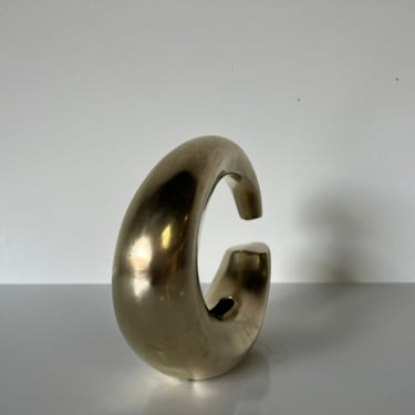Vintage Modernist Brass Sculpture 