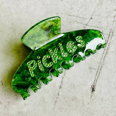 Pickles word Rhinestone Hair Claw clip novelty accessories