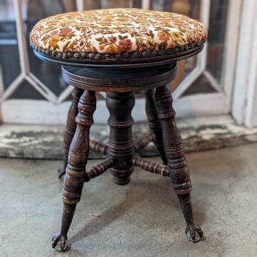 Antique Victorian Claw Foot Stool