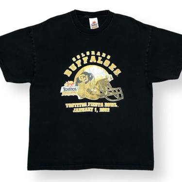 Vintage 2002 University of Colorado Buffaloes Football Tostitos Fiesta Bowl Graphic T-Shirt Size Large 