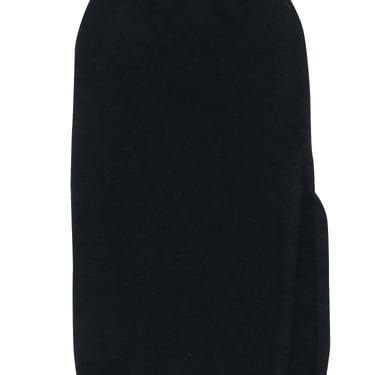 St. John - Black Knit Midi Pencil Skirt w/ Side Slit Sz 2