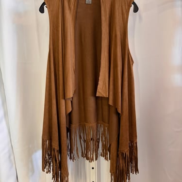 1970s Reproduction Faux-Suede Fringe Vest