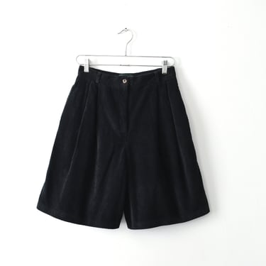 vintage black corduroy high waisted shorts 