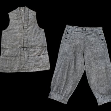 Rare 1920s Outdoor Outfit / 20s Sportswear Knickers and Jacket Set / TOM BOY / Hiking Golf Camp 