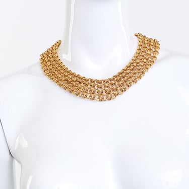 4 Strand Rolo Chain Collar Necklace