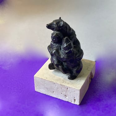 Vintage Original Bronze Sculpture Bear and Cubs Designed by Siggy Puchta Carved and Cast in Canada Limited Ed. 17/250 