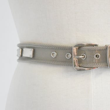 1990s Silver Metal Mesh Belt 