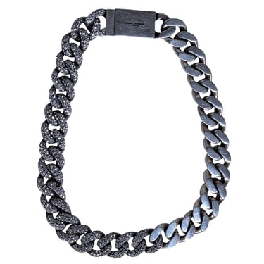 Yves Saint Laurent - Silver Cuban Link Style Necklace