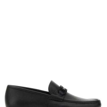 Salvatore Ferragamo Man Black Leather Loafers