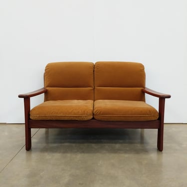 Vintage Danish Mid Century Modern Teak Loveseat / Sofa 