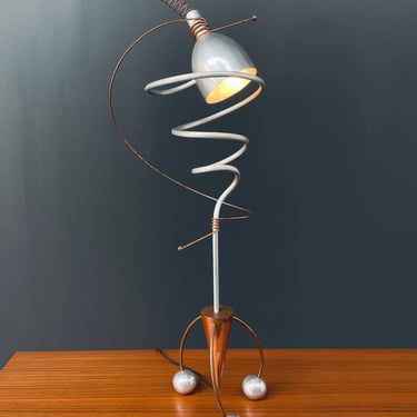 Vintage Post Modern Atomic Copper & Aluminum Table Lamp, c.1970’s 