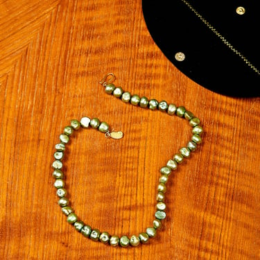 Host Necklace with English Pea Pearls