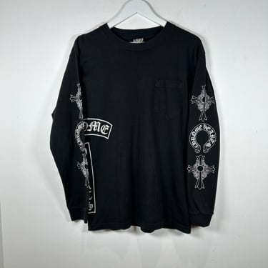 Chrome Hearts Vintage Black 'T-Bar' Multi-Logo Long-Sleeve T-Shirt