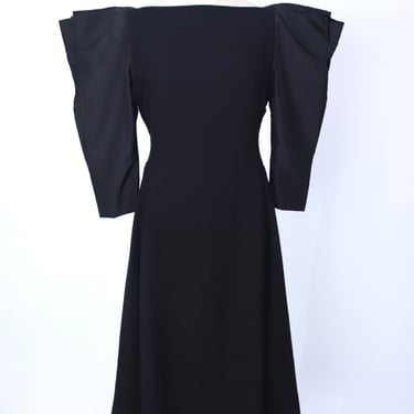 1980s Pauline Trigère Structured Cocktail Dress