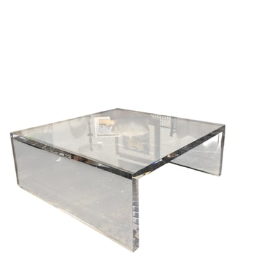Custom Made Lucite/Acrylic Waterfall Coffee Table