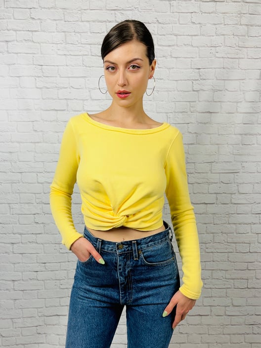 Rachel Comey Argento Sweatshirt, Size XS, Yellow