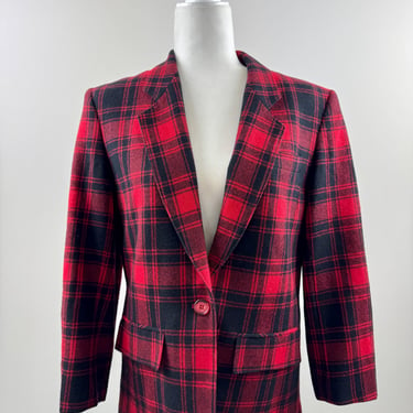 1980s PendletonWool Plaid Coat 