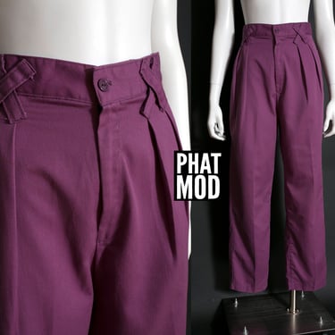 Iconic Vintage 80s Purple High-Waisted Pants 