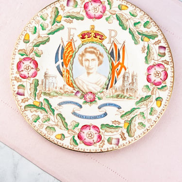 Vintage Queen Elizabeth II 1953 Coronation Plate