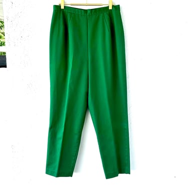 Vintage 50s 60s High Waist Pants Green Pinup Bottoms 