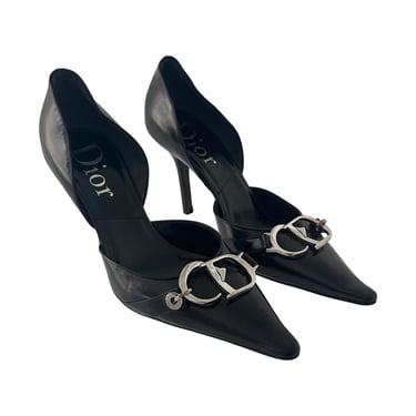Dior Black 'CD' Logo Heels