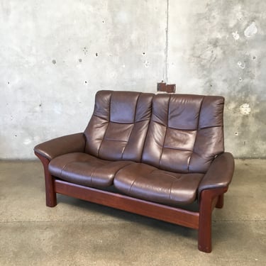 Ekornes Recliner Leather Loveseat