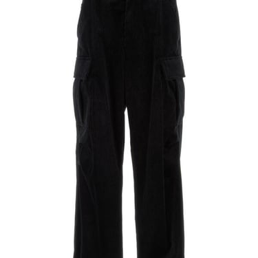 Prada Man Black Corduroy Cargo Pant