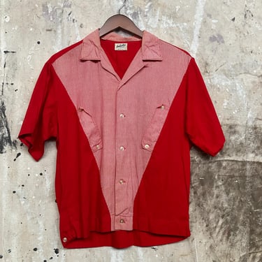 Vintage 1950s LANCER Californian Pink Shirt-Jac ~ M ~ Loop
