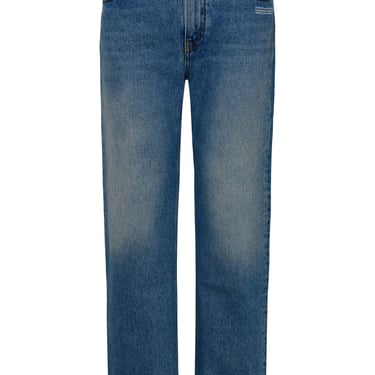 Off-White Woman Corporate Azure Cotton Denim Jeans
