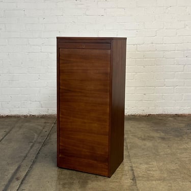 Danish Vertical Tambour File Cabinet 