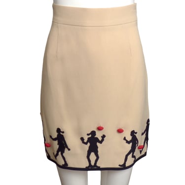MOSCHINO CHEAP &amp; CHIC- 1990s Olive Oyl Skirt, Size 8