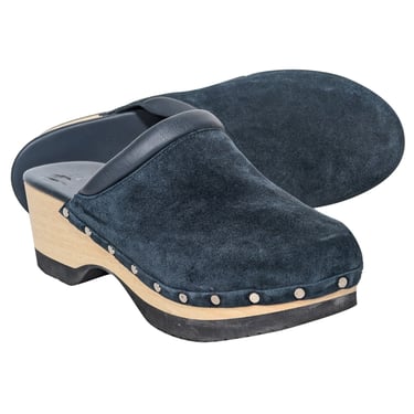 M. Gemi - Navy Suede Clogs Sz 10