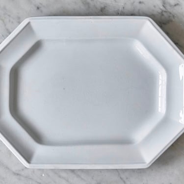 Antique Ironstone Serving Platter, Small, c. 1840