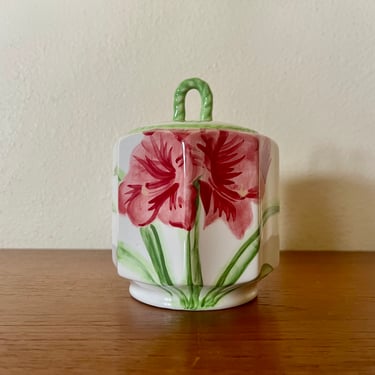 Vintage 80s Tropical Sugar Bowl 