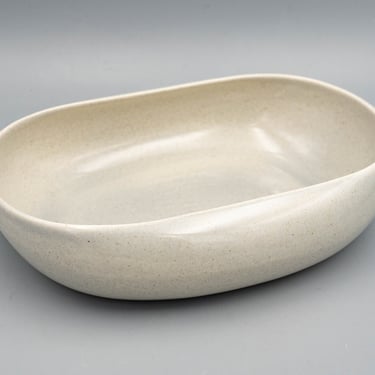 Russel Wright American Modern Granite Gray Oval Vegetable Bowl, Steubenville | Vintage Mid Century Modern Designer Dinnerware 