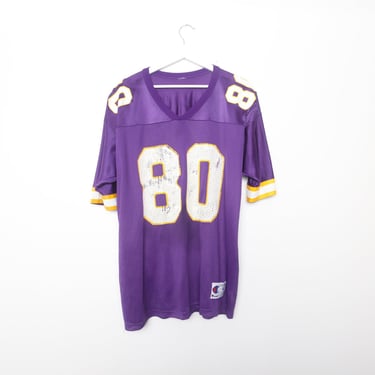 Vintage MINNESOTA VIKINGS Cris Carter purple jersey Champion 80---size Large 
