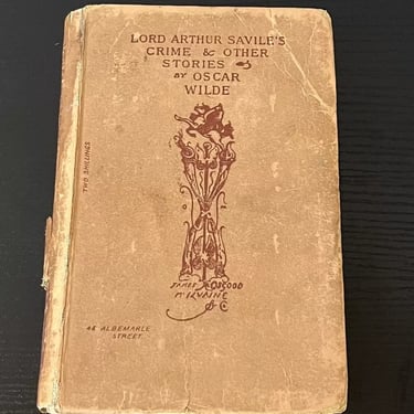 Oscar Wilde Lord Arthur Savile’s Crime & Stories 1st Edition 1891