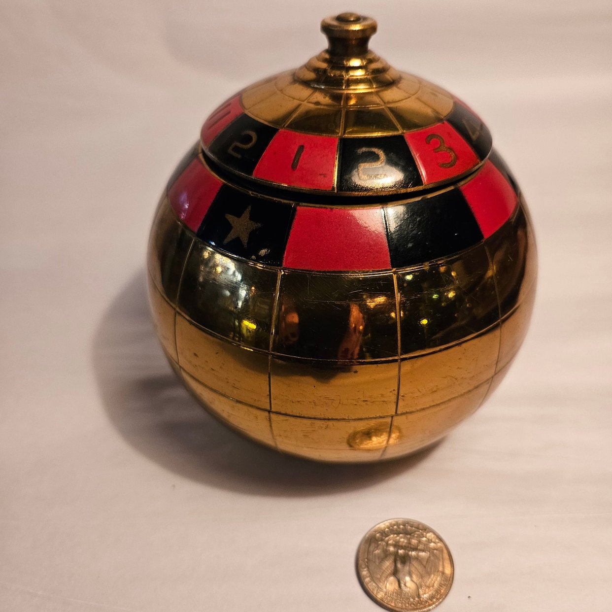 Mid Century Roulette Wheel Cigarette Dispenser Don Draper | Lazy Dog  Antiques - Chicago, IL