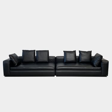 Minotti Hamilton Black Leather Sofa (On Hold)