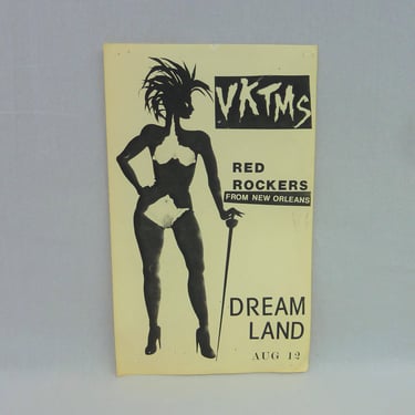 VKTMS original flyer - Vintage 1980s Concert Flyer - San Francisco 1981? KBD punk 