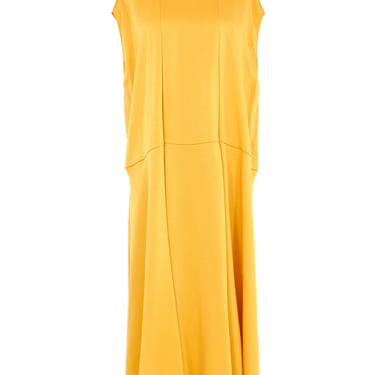 Valentino Saffron Hammered Satin Dress