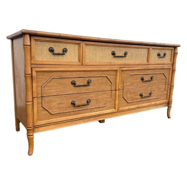 Faux Bamboo Dresser with 7 Drawers by Broyhill 60
