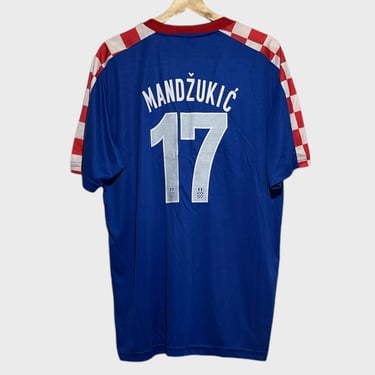 Mario Mandzukic Croatia Away Soccer Jersey XL