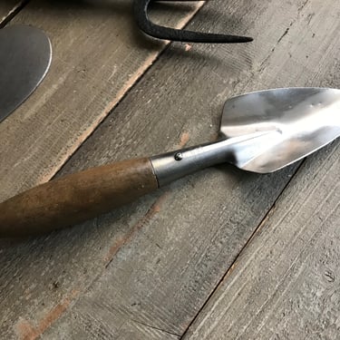 English Wood Garden Trowel, Made in England, Stainless Steel, Hand Tool, Planting Tool, Farmhouse, Gardening 