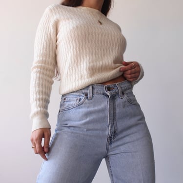 Vintage Saks Ivory Cashmere Sweater
