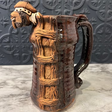 Face Stoneware Mug with Ladder AS IS