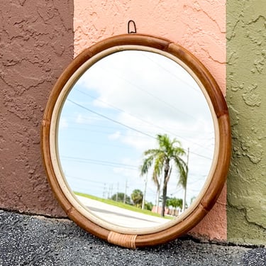 Petite Round Rattan Mirror