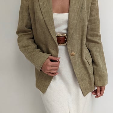 Beautiful Vintage Woven Linen Blazer