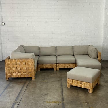 Woven Coastal Sectional - Sold as a set 