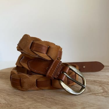 90s Vintage Banana Republic Safari Made in Italy Full Grain Cowhide Belt - M 